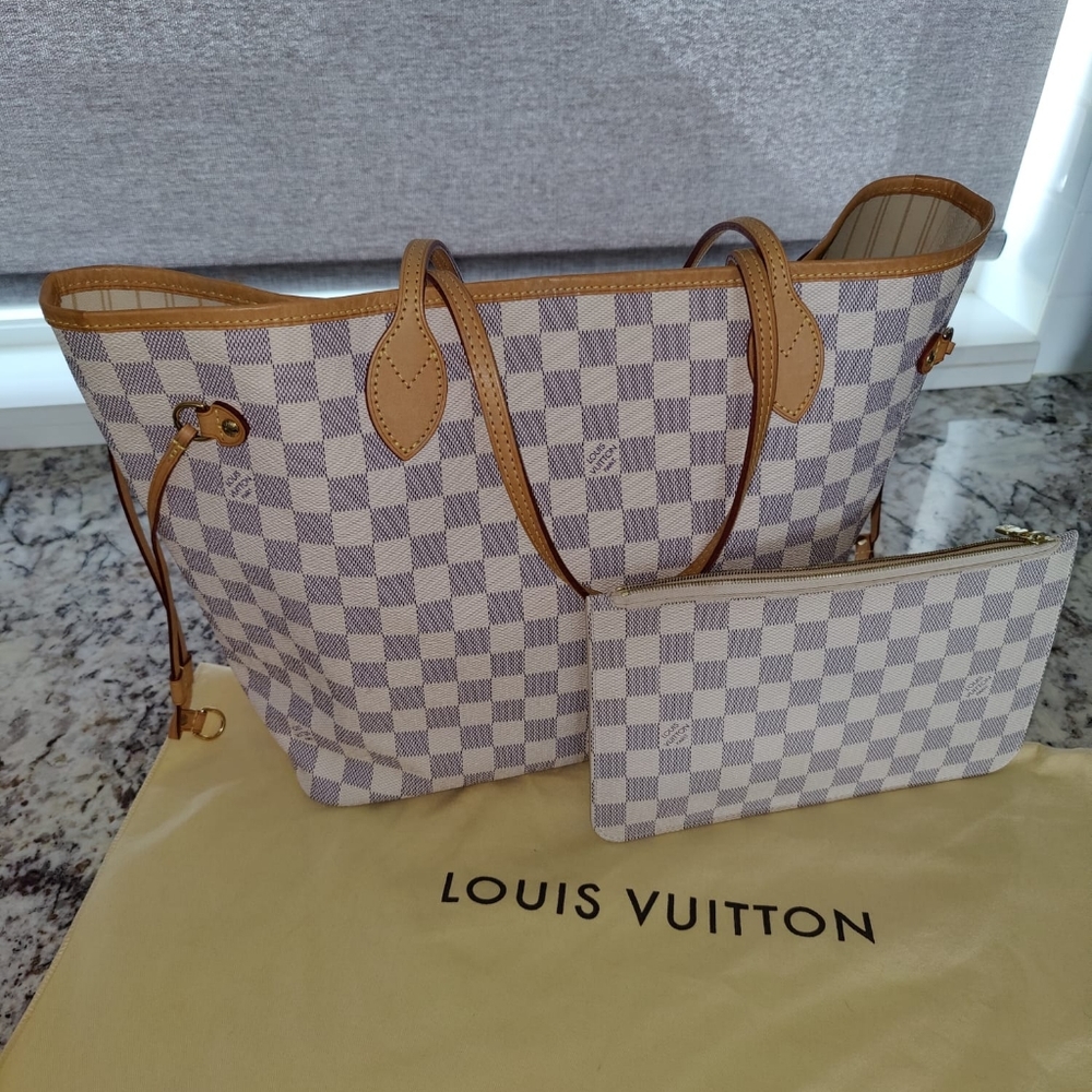 Damier Azur Neverfull MM Tote